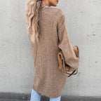 Women's Long Knit Cardigan | Open front