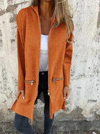Women's Zip Longline Cardigan | Hooded