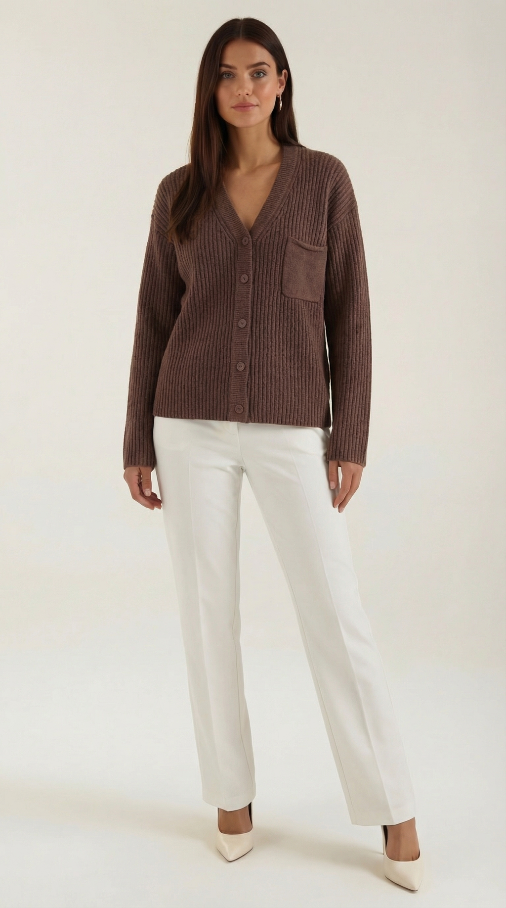 Women's Elegant Button Knit Cardigan | Oversized