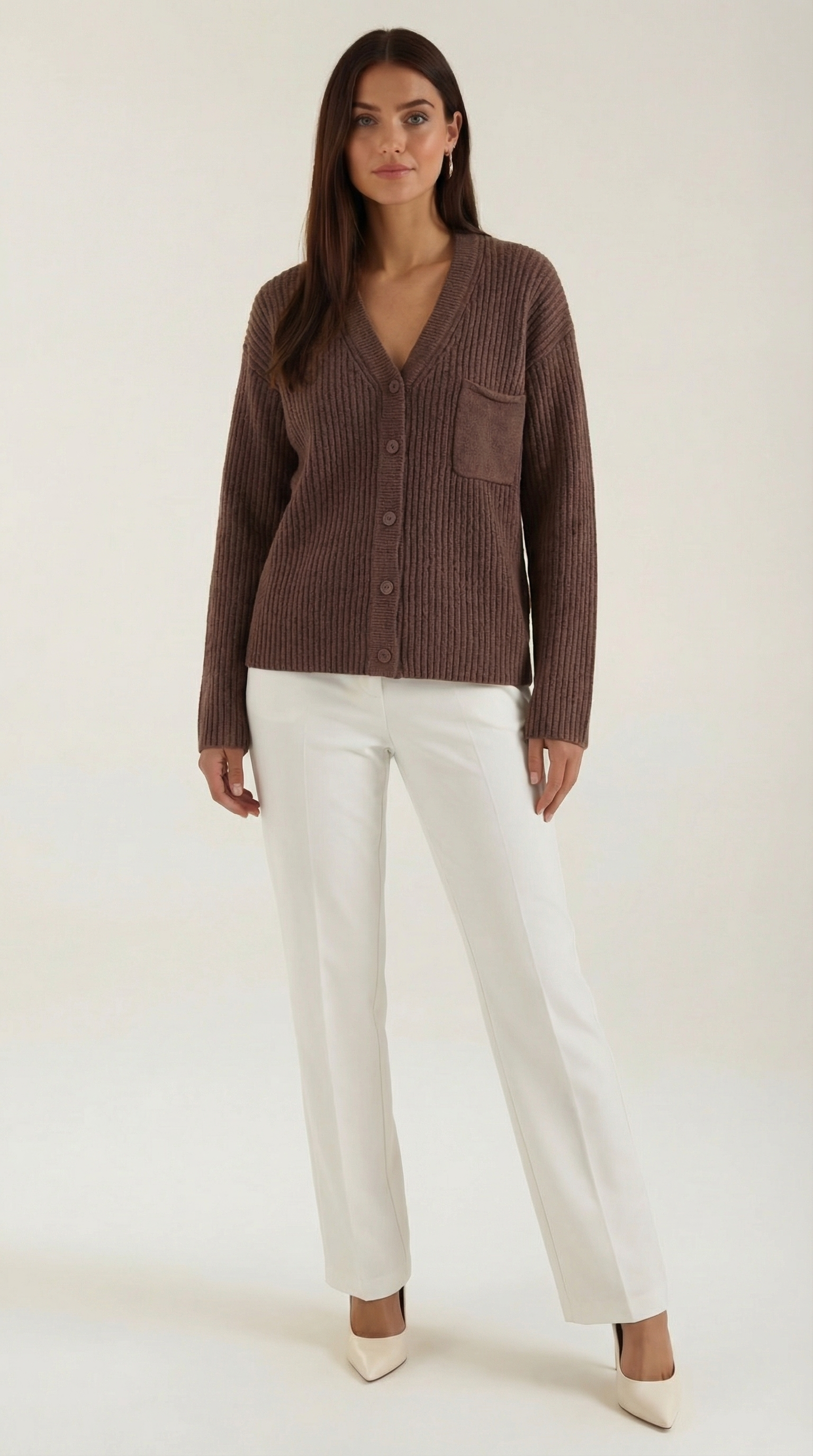 Women's Elegant Button Knit Cardigan | Oversized