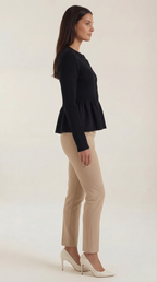 Women's Peplum Elegant Cardigan | Button Closure