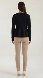 Women's Peplum Elegant Cardigan | Button Closure