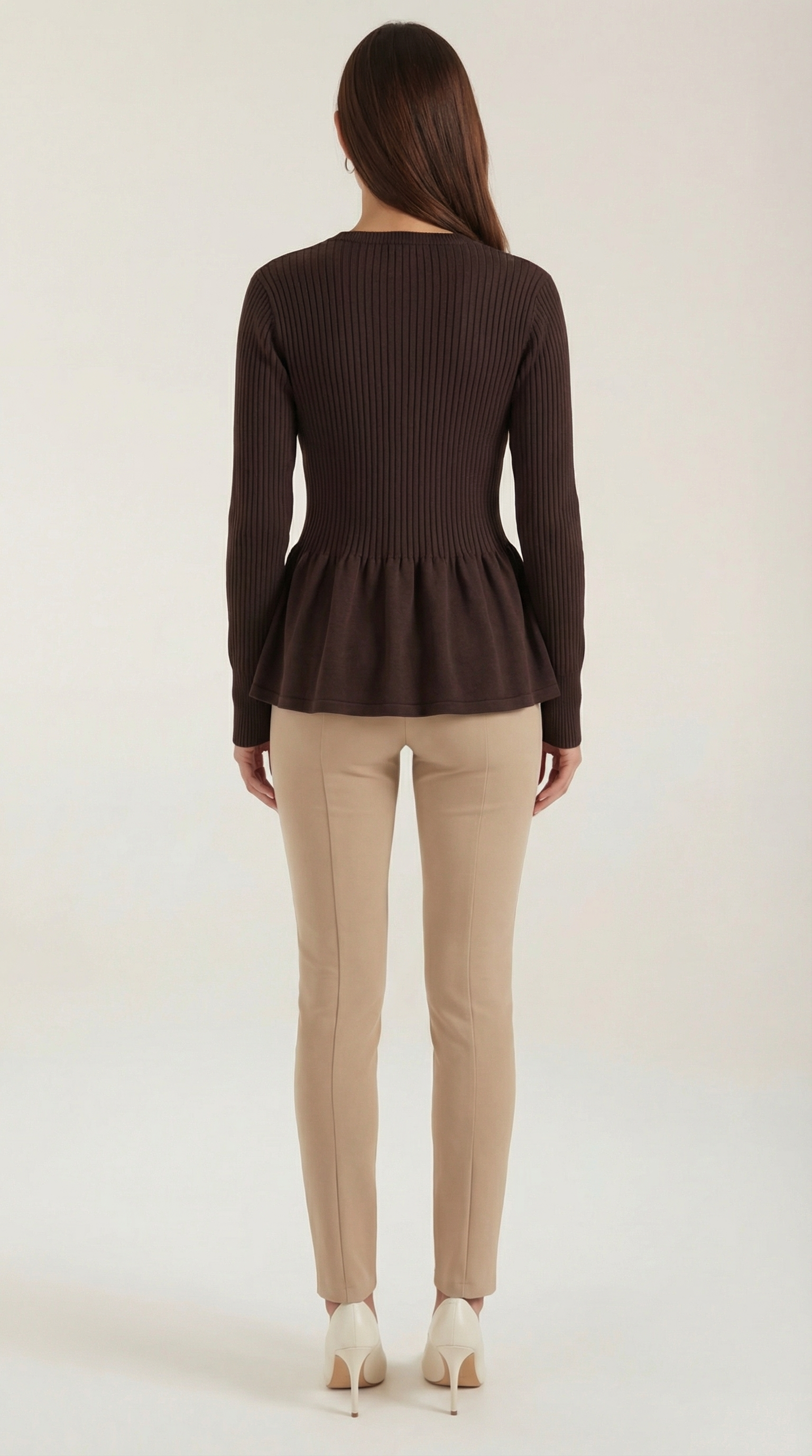 Women's Peplum Elegant Cardigan | Button Closure