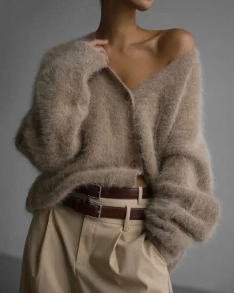 Women's Button Down Warm Cardigan | V-Neck