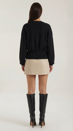 Women’s Stylish Deep V-Neck Cardigan | Single-Button