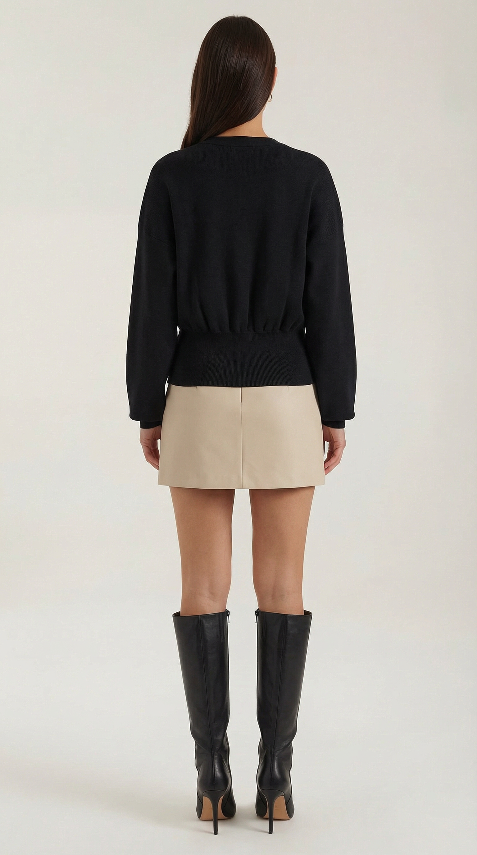 Women’s Stylish Deep V-Neck Cardigan | Single-Button