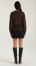 Women’s Stylish Deep V-Neck Cardigan | Single-Button