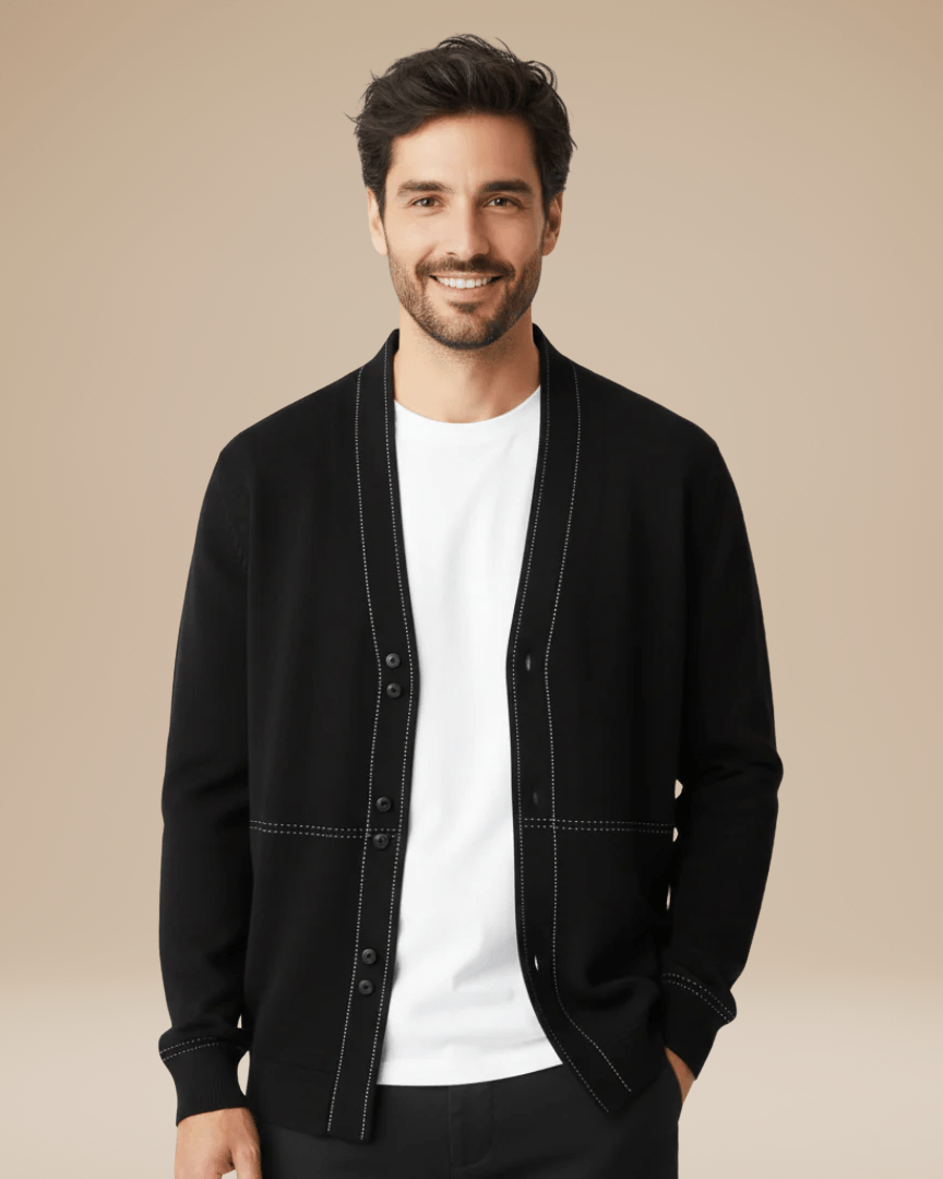 Men's Button-Front Knit Cardigan | Stylish