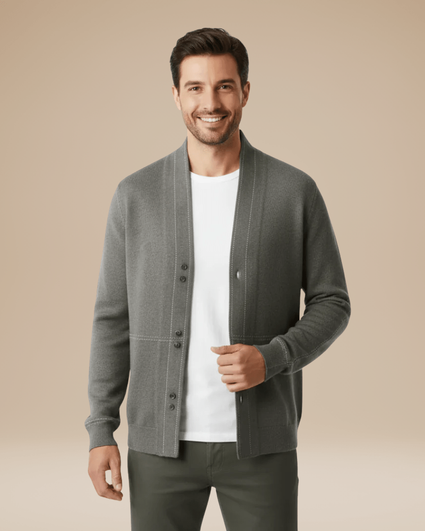 Men's Button-Front Knit Cardigan | Stylish