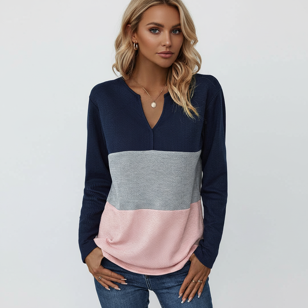 Women’s Split Neck Sweater | Casual