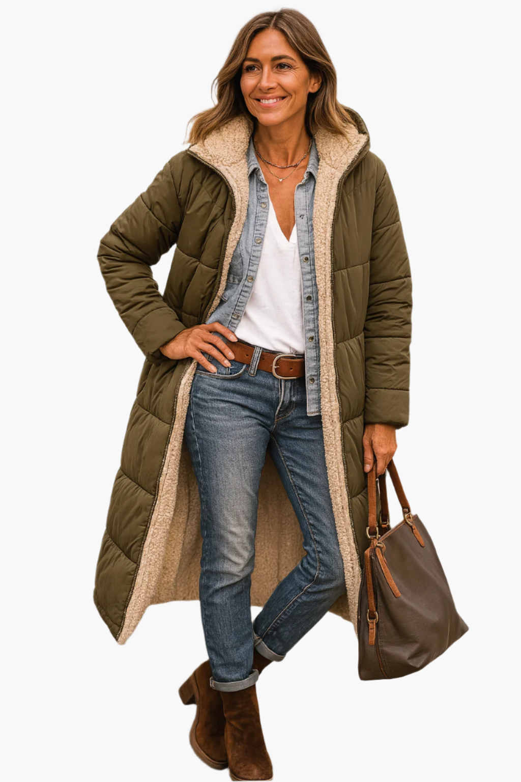 Women's Winter Zip Up Puffer Jacket | Hooded