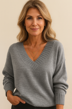 Women's Knit V-Neck Sweater | Fall
