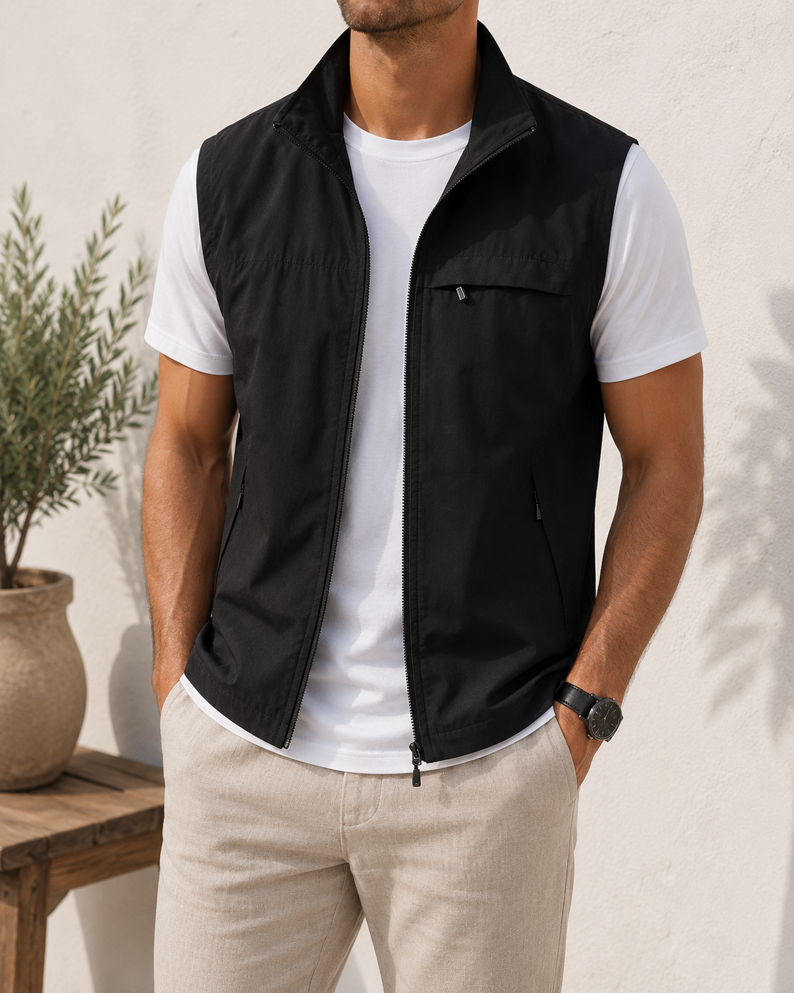 Men's Casual Vest | Full-Zip
