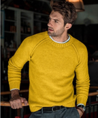 Men's Crew Neck Knit Sweater | Long Sleeve