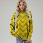 Women’s Printed Crew Neck Sweater | Long Sleeve