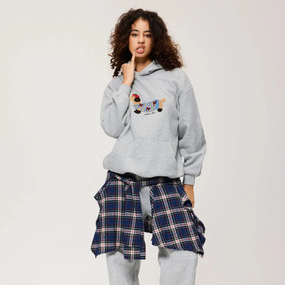 Women's Winter Embroided Hoodie | Oversized