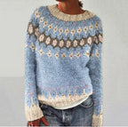 Women's Knitted Patterned Sweater | Winter