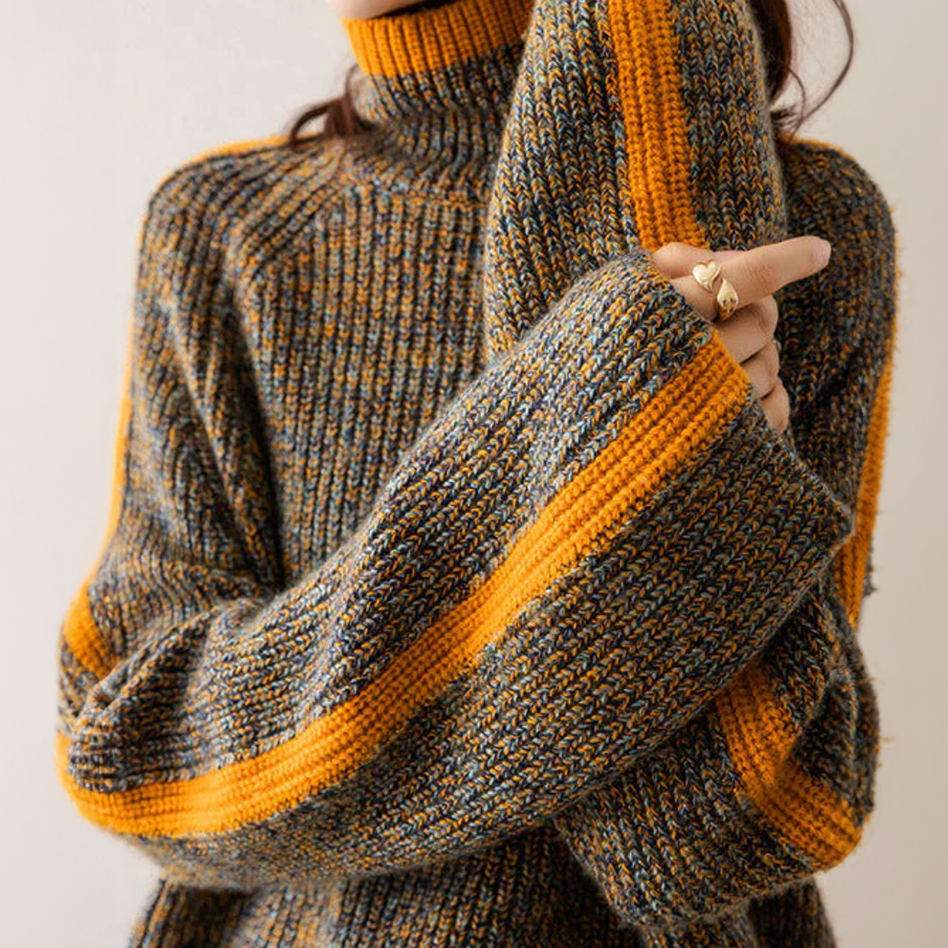 Women's Knit Oversized Turtleneck Sweater | Winter