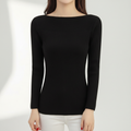 Women’s Ribbed Boat Neck Sweater | Fitted