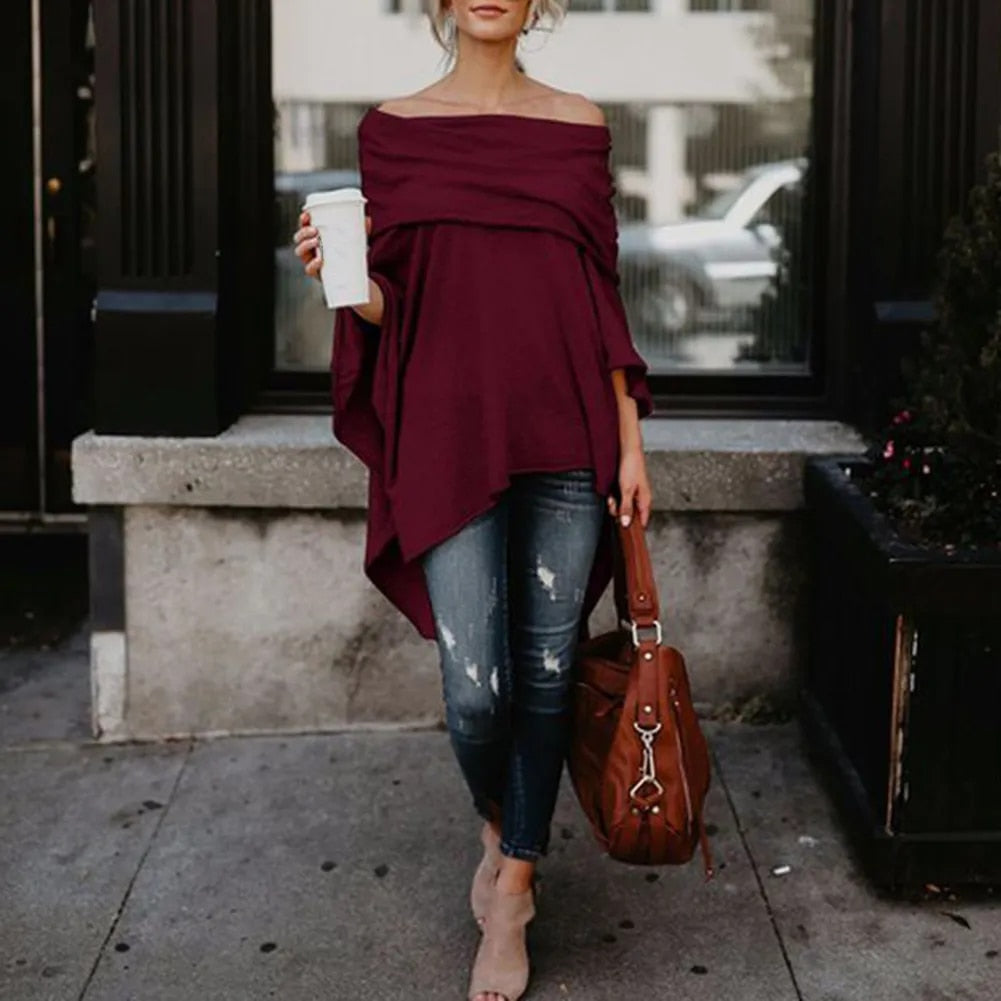 Women's Asymmetric Foldover Top | Off-Shoulder