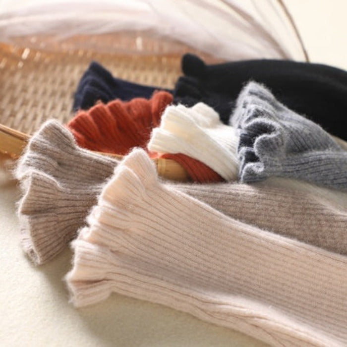Women's Turtleneck Ruffled Collar Sweater | Ruffle Cuffs