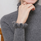 Women's Turtleneck Ruffled Collar Sweater | Ruffle Cuffs