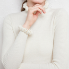 Women's Turtleneck Ruffled Collar Sweater | Ruffle Cuffs
