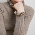 Women's Turtleneck Ruffled Collar Sweater | Ruffle Cuffs