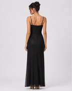 Women's Glitter Evening Dress | Thigh Slit
