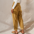 Women's Casual Textured Trousers | High Waist