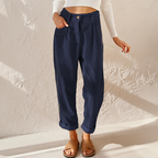 Women's Casual Textured Trousers | High Waist