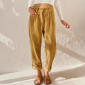 Women's Casual Textured Trousers | High Waist