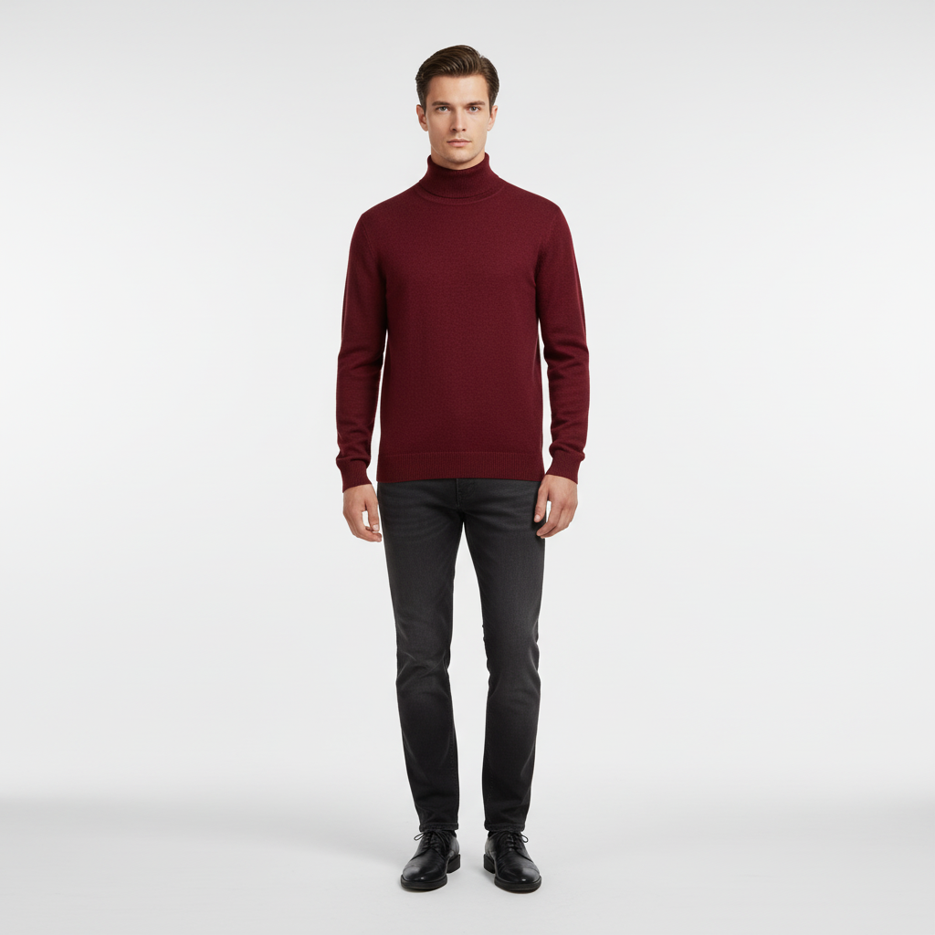 Men’s Knit Turtleneck Sweater | Fall