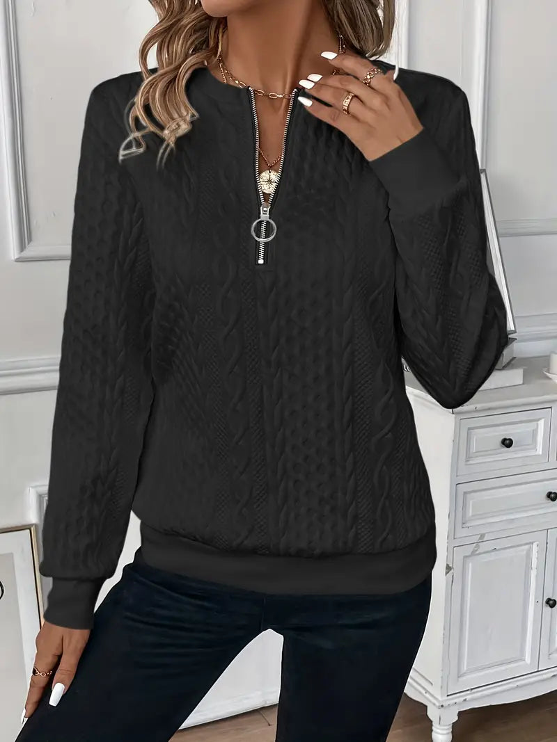 Women's Winter Quarter Zip Sweater | Knit