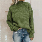 Women's Chunky Knit Mock Neck Sweater | Winter