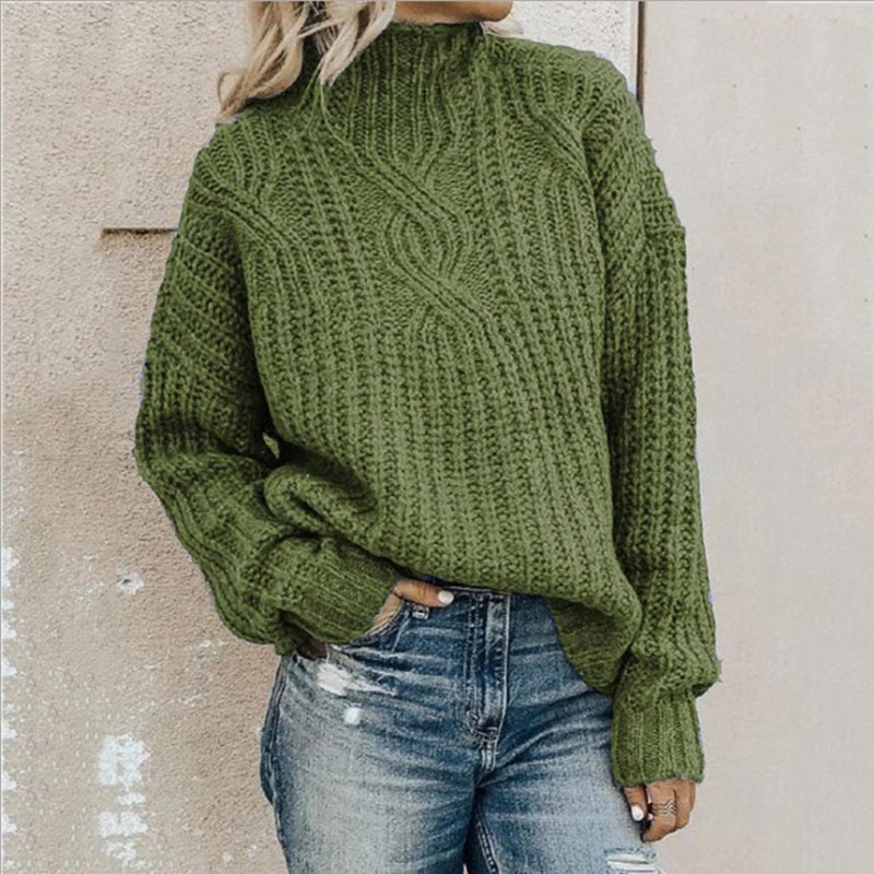 Women's Chunky Knit Mock Neck Sweater | Winter