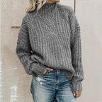 Women's Chunky Knit Mock Neck Sweater | Winter