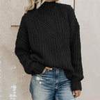 Women's Chunky Knit Mock Neck Sweater | Winter
