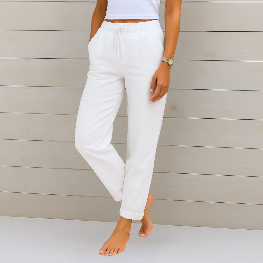 Women's Slim Fit Summer Trousers | Drawstring
