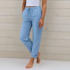 Women's Slim Fit Summer Trousers | Drawstring