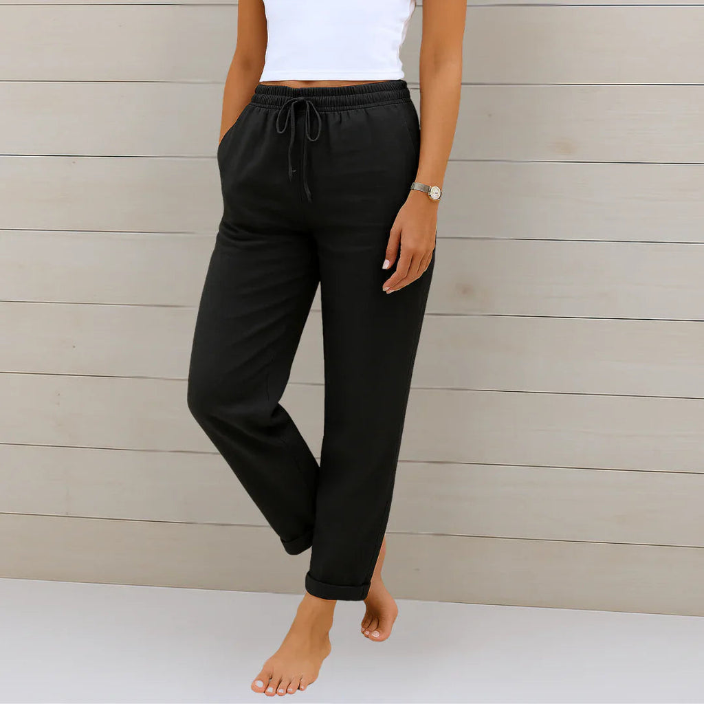 Women's Slim Fit Summer Trousers | Drawstring