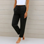 Women's Slim Fit Summer Trousers | Drawstring