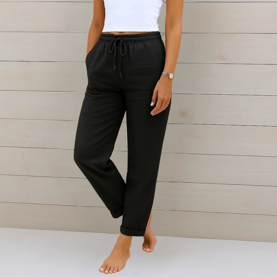 Women's Slim Fit Summer Trousers | Drawstring