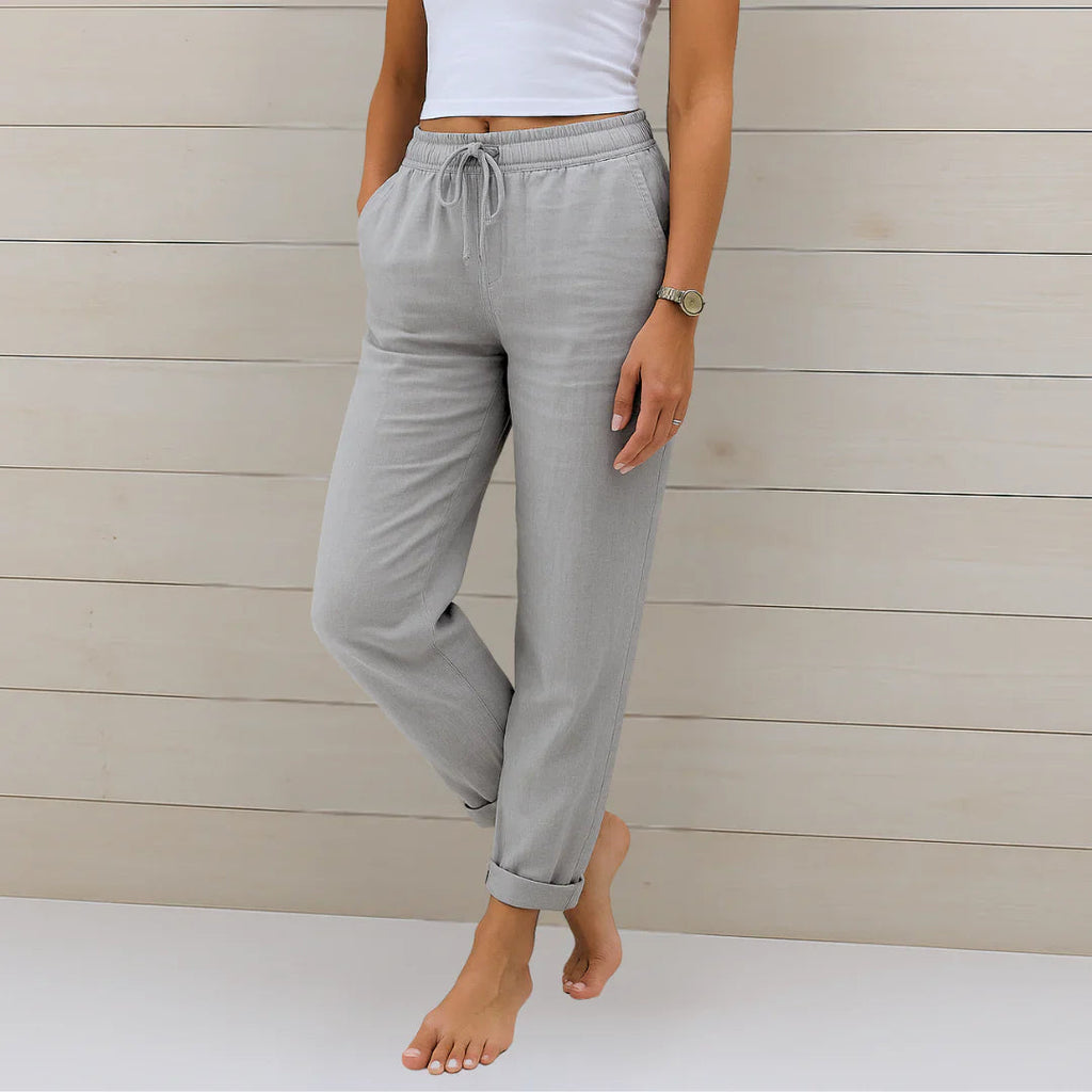 Women's Slim Fit Summer Trousers | Drawstring