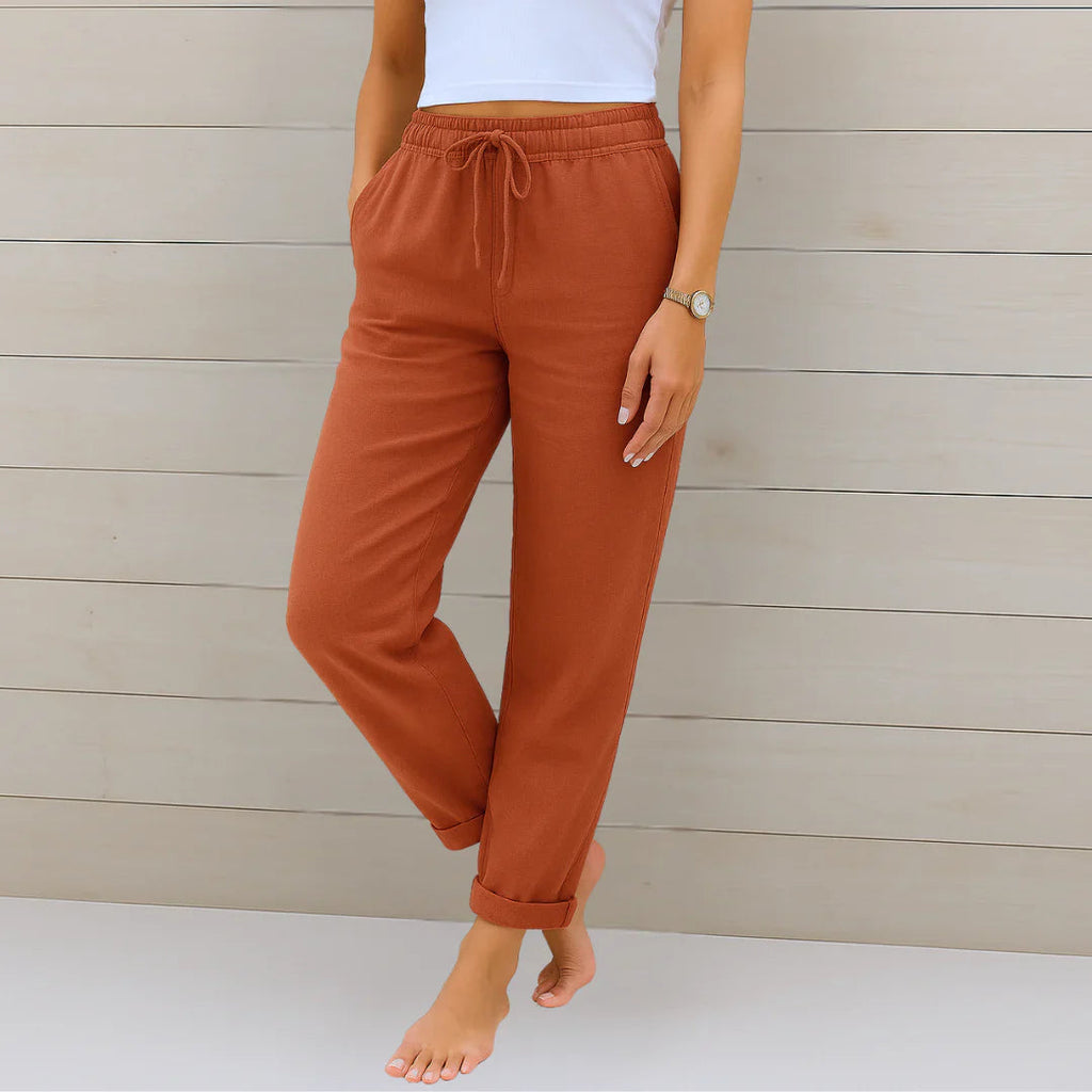 Women's Slim Fit Summer Trousers | Drawstring