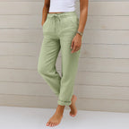 Women's Slim Fit Summer Trousers | Drawstring