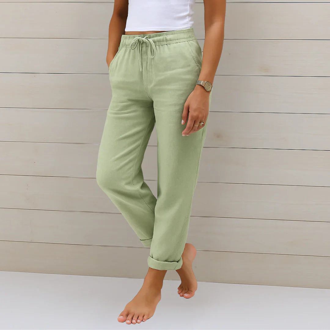 Women's Slim Fit Summer Trousers | Drawstring