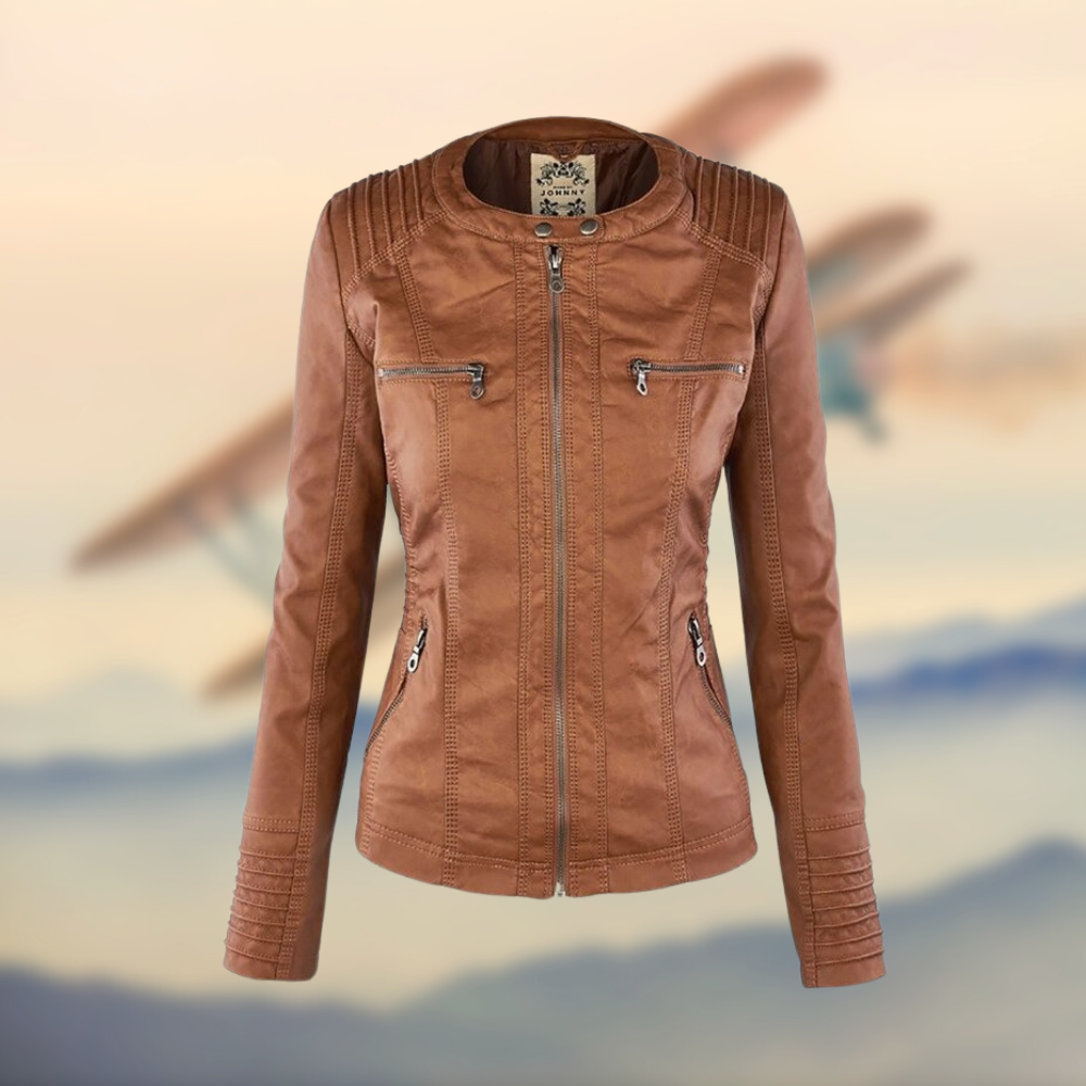 Women's Winter Zip Up Moto Jacket | Hooded