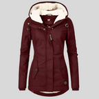 Women's Winter Long Zip Up Jacket | Hooded