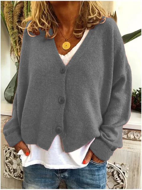 Women's Casual Button-Front Knit Cardigan | Winter